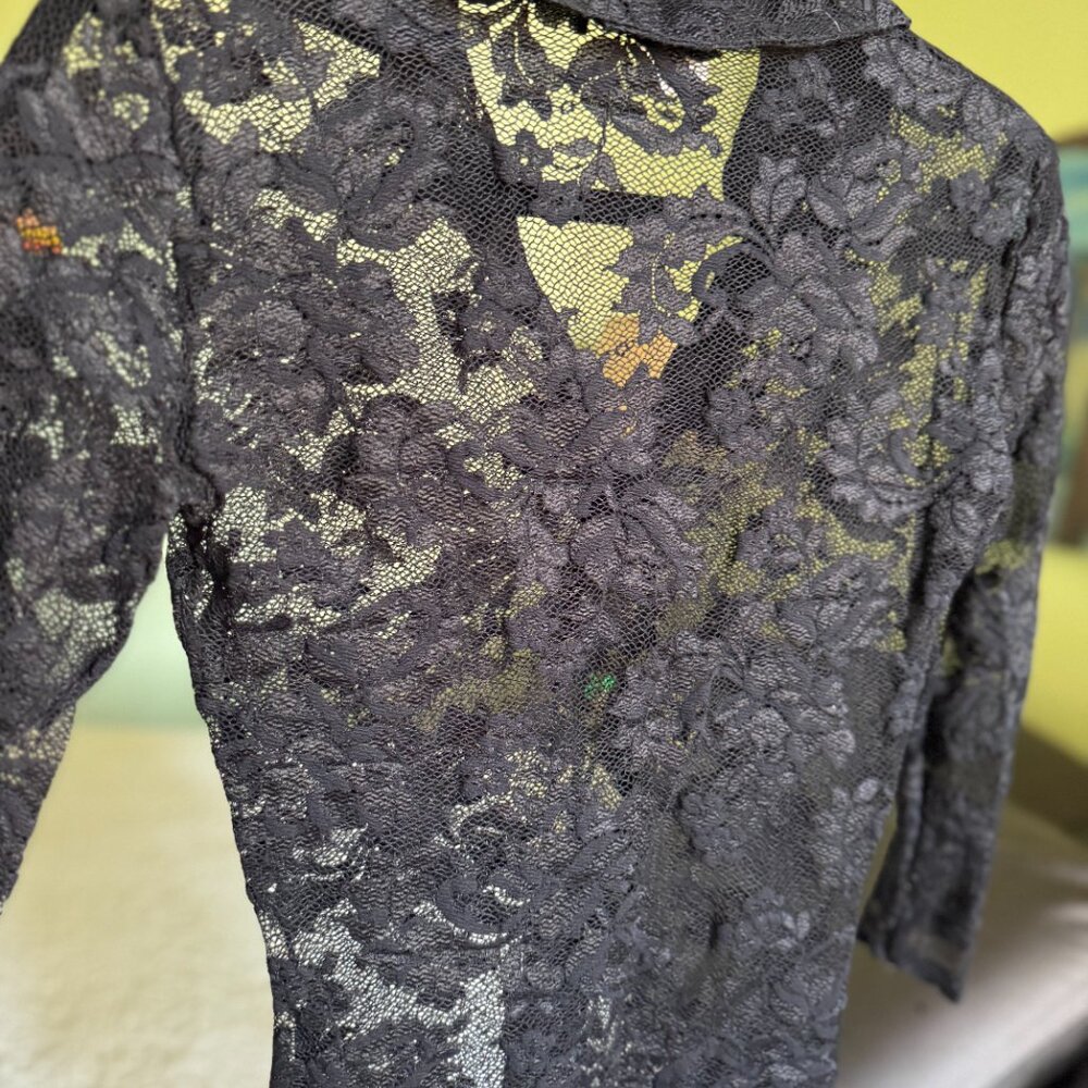 Cache Black Sexy Lace Top - Picture 5 of 8